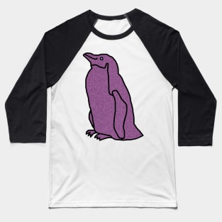 Purple Metallic Penguin Baseball T-Shirt